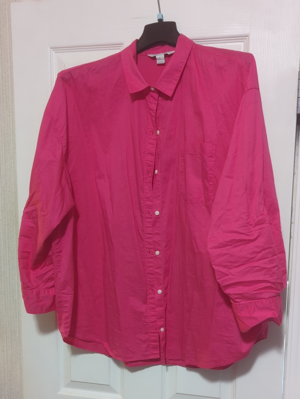 Women's Button-Down Shirt in Bright Pink